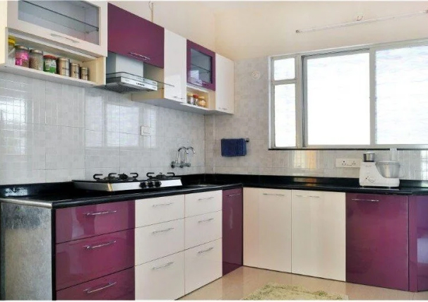 L shaped Modular kitchen