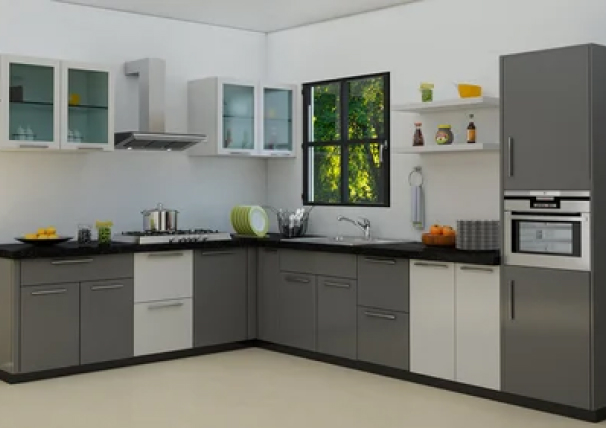 L shaped Modular kitchen