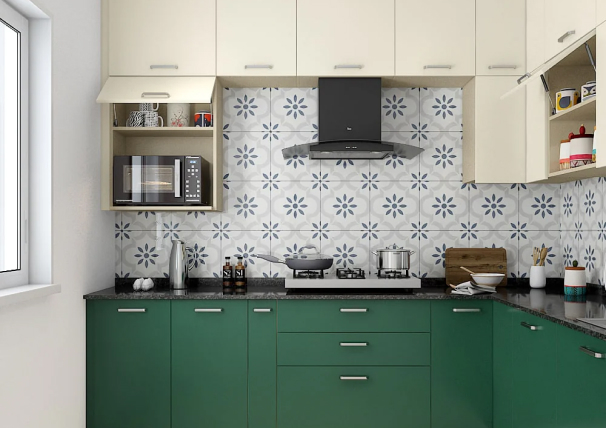 L shaped Modular kitchen