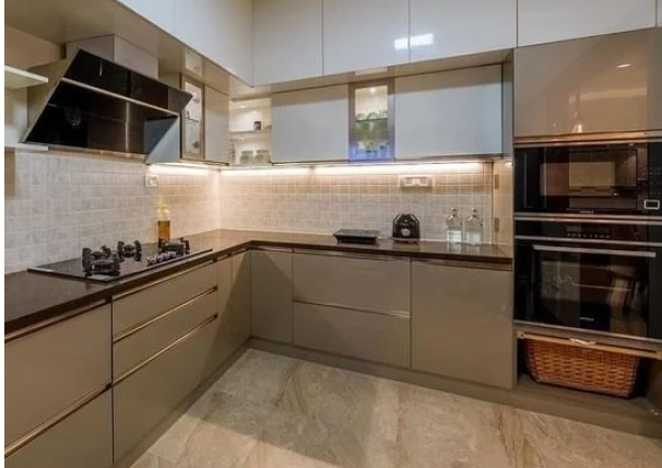 L shaped Modular kitchen