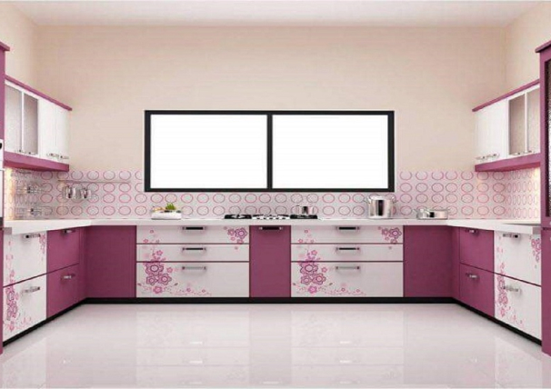 U shaped Modular kitchen