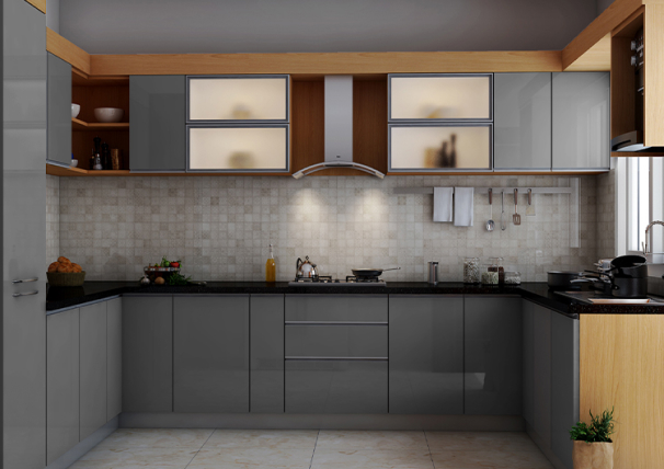 U shaped Modular kitchen
