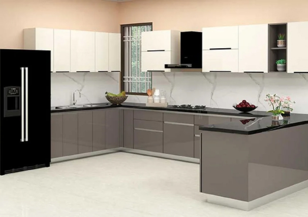 U shaped Modular kitchen