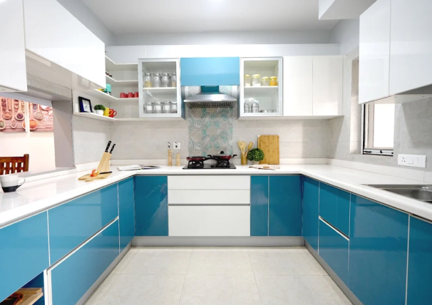 U shaped Modular kitchen