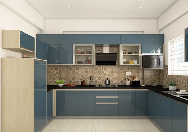 U shaped Modular kitchen