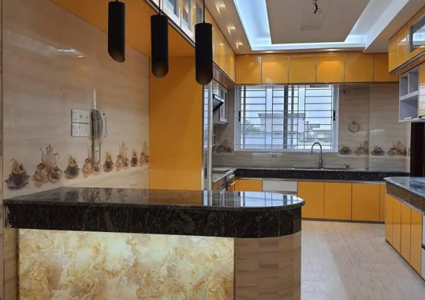 U shaped Modular kitchen