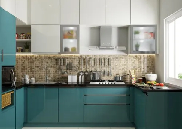 U shaped Modular kitchen