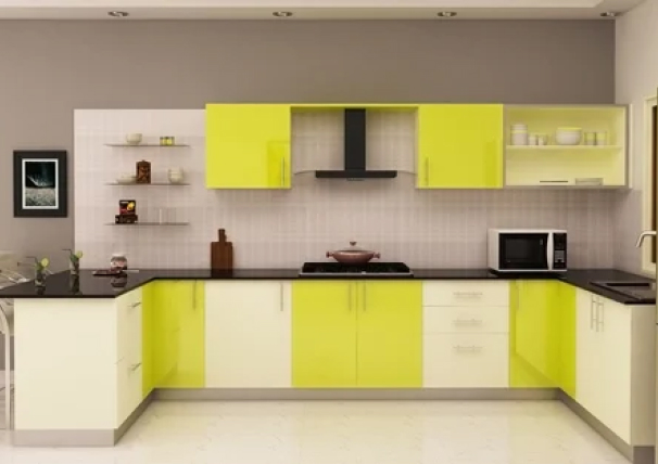 U shaped Modular kitchen